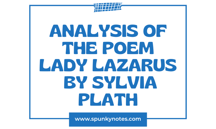 Analysis of the Poem Lady Lazarus by Sylvia Plath