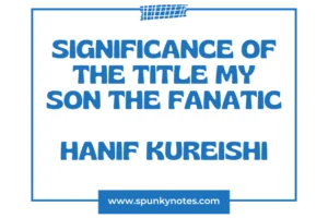 Significance of the Title My Son the Fanatic