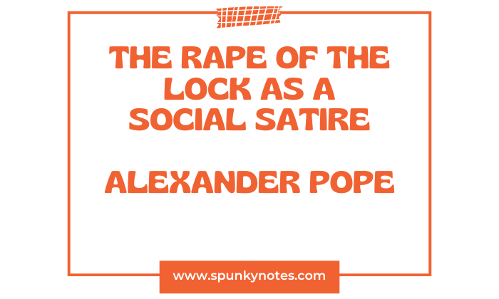 The Rape of The Lock as a Social Satire