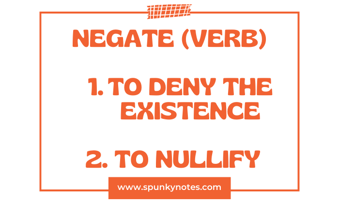 Negate in a sentence