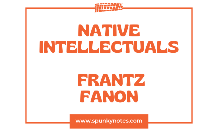 Native Intellectuals Frantz Fanon