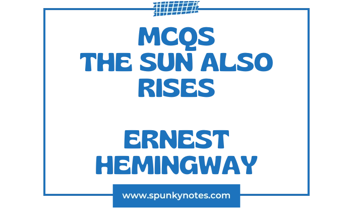 The Sun Also Rises MCQs