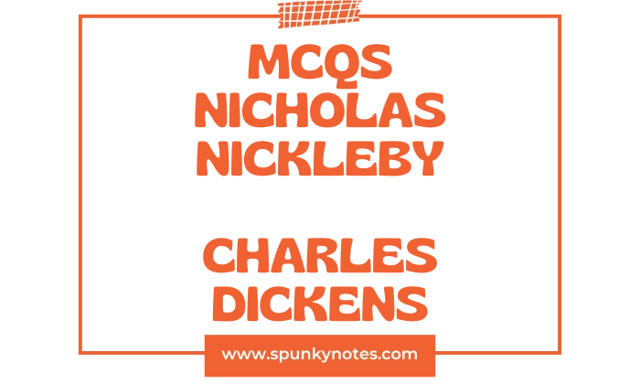 Nicholas Nickleby MCQs